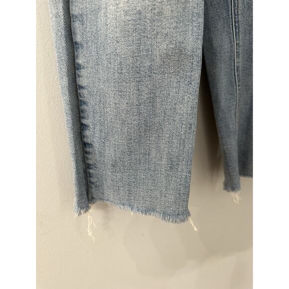 Indigo Blue Premium Denim Distressed Maternity Jeans Size L Regular - Picture 3 of 6